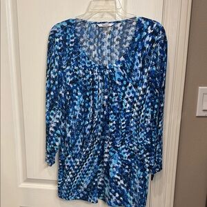 TanJay Blue and White Blouse
